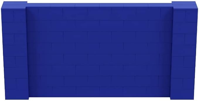 EverBlock 8' x 4' Wall Kit | Modular Building Blocks | Wall System for Building, Display & Structures | Room Divider & Partition | Easy to Connect & Reuse | Indoor & Outdoor Use | Blue