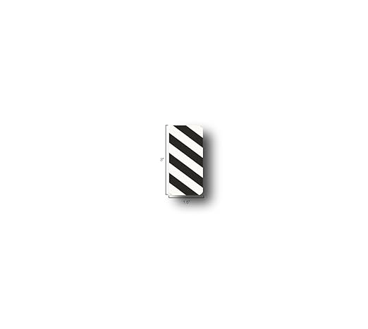 5S Location Marking Dash (Various Sizes Available) Durable Dash Shaped Floor Marker by Graphical Warehouse- Vibrant Colors, Rounded Corners (3x1.5" (50 Pack), Black/White)