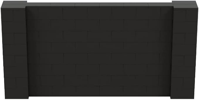 EverBlock 8' x 4' Wall Kit | Modular Building Blocks | Wall System for Building, Display & Structures | Room Divider & Partition | Easy to Connect & Reuse | Indoor & Outdoor Use | Black