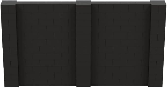 EverBlock 11' x 6' Wall Kit | Modular Building Blocks | Wall System for Building, Display & Structures | Room Divider & Partition | Easy to Connect & Reuse | Indoor & Outdoor Use | Black