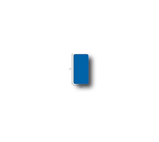 5S Location Marking Dash - Durable Dash Shaped Floor Marker by Graphical Warehouse- Vibrant Colors, Rounded Corners (3x1.5" (50 Pack), Blue)