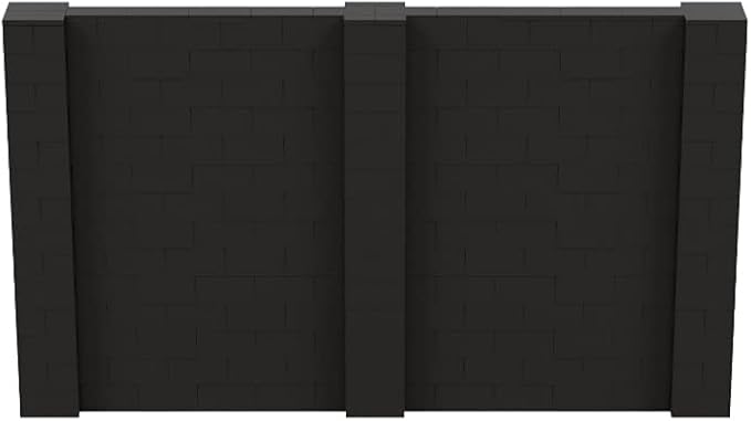 EverBlock 12’ x 7’ Wall Kit | Modular Building Blocks | Wall System for Building, Display & Structures | Room Divider & Partition | Easy to Connect & Reuse | Indoor & Outdoor Use | Black