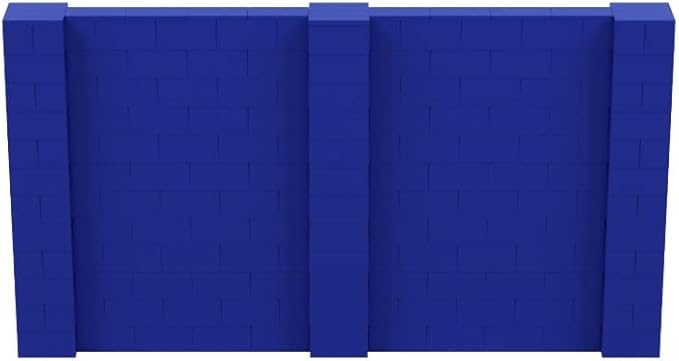 EverBlock 11' x 6' Wall Kit | Modular Building Blocks | Wall System for Building, Display & Structures | Room Divider & Partition | Easy to Connect & Reuse | Indoor & Outdoor Use | Blue