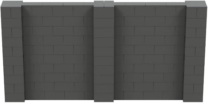 EverBlock 10' x 5' Wall Kit | Modular Building Blocks | Wall System for Building, Display & Structures | Room Divider & Partition | Easy to Connect & Reuse | Indoor & Outdoor Use | Dark Gray