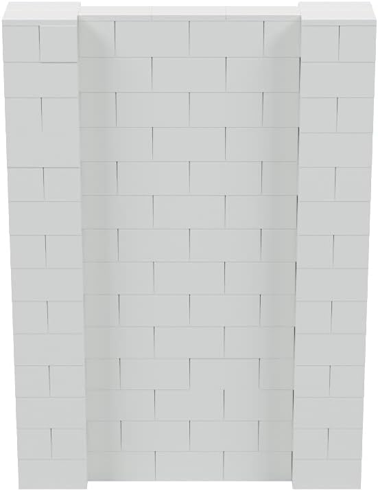 EverBlock 5’ x 7’ Wall Kit | Modular Building Blocks | Wall System for Building, Display & Structures | Room Divider & Partition | Easy to Connect & Reuse | Indoor & Outdoor Use | Light Gray