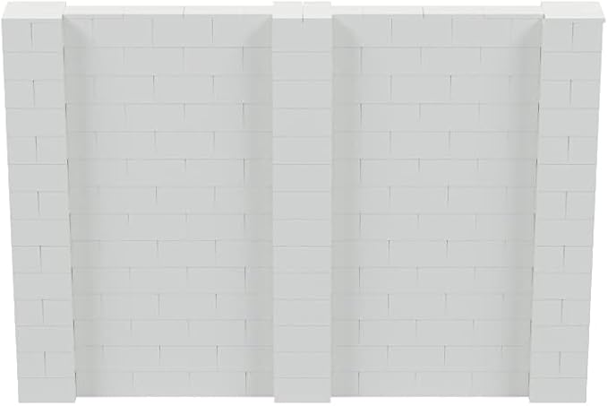 EverBlock 10’ x 7’ Wall Kit | Modular Building Blocks | Wall System for Building, Display & Structures | Room Divider & Partition | Easy to Connect & Reuse | Indoor & Outdoor Use | Light Gray