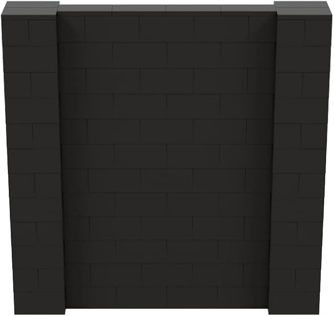 EverBlock 6' x 6' Wall Kit | Modular Building Blocks | Wall System for Building, Display & Structures | Room Divider & Partition | Easy to Connect & Reuse | Indoor & Outdoor Use | Black