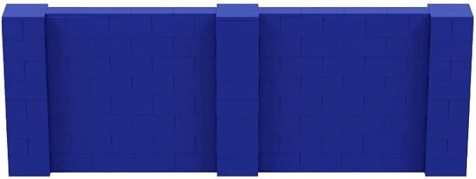 EverBlock 11' x 4' Wall Kit | Modular Building Blocks | Wall System for Building, Display & Structures | Room Divider & Partition | Easy to Connect & Reuse | Indoor & Outdoor Use | Blue