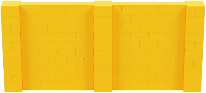 EverBlock 11' x 5' Wall Kit | Modular Building Blocks | Wall System for Building, Display & Structures | Room Divider & Partition | Easy to Connect & Reuse | Indoor & Outdoor Use | Yellow