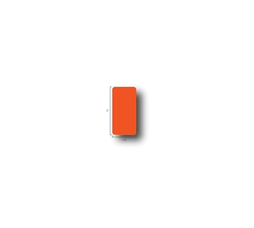 5S Location Marking Dash - Adhesive Dash Shaped Floor Marker by Graphical Warehouse - Rounded Corners (3x1.5 (50 Pack), Orange)