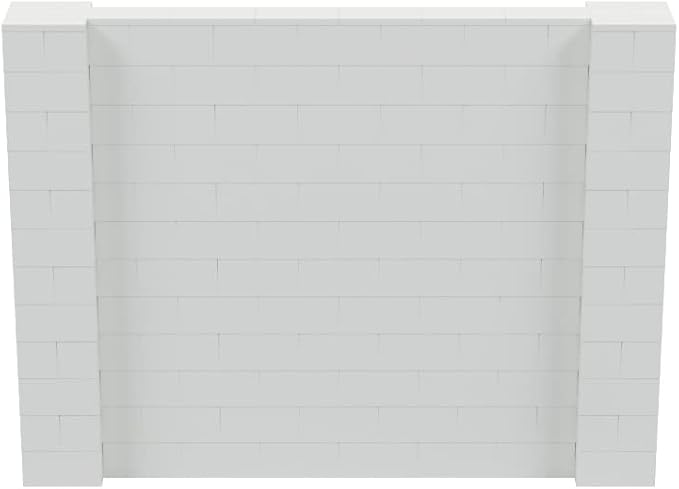 EverBlock 8' x 6' Wall Kit | Modular Building Blocks | Wall System for Building, Display & Structures | Room Divider & Partition | Easy to Connect & Reuse | Indoor & Outdoor Use | Light Gray