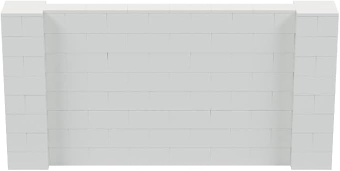 EverBlock 8' x 4' Wall Kit | Modular Building Blocks | Wall System for Building, Display & Structures | Room Divider & Partition | Easy to Connect & Reuse | Indoor & Outdoor Use | Light Gray