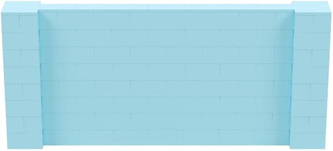 EverBlock 9' x 4' Wall Kit | Modular Building Blocks | Wall System for Building, Display & Structures | Room Divider & Partition | Easy to Connect & Reuse | Indoor & Outdoor Use | Light Blue