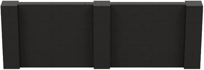EverBlock 12' x 4' Wall Kit | Modular Building Blocks | Wall System for Building, Display & Structures | Room Divider & Partition | Easy to Connect & Reuse | Indoor & Outdoor Use | Black