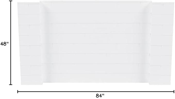 EverBlock 7' x 4' Wall Kit | Modular Building Blocks | Wall System for Building, Display & Structures | Room Divider & Partition | Easy to Connect & Reuse | Indoor & Outdoor Use | White