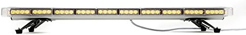 47" Amber Yellow Extreme High Intensity Construction Emergency Warning Strobe Light Bar Roof Top Low Profile Law Enforcement Hazard Flashing 88 LED For Tow Truck Vehicle (Amber/Yellow 88LED 47")