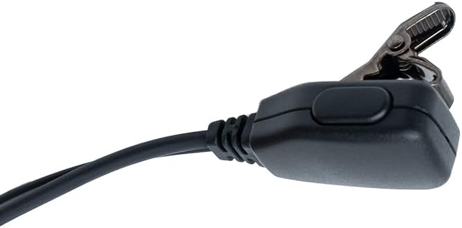 Walkie Talkie Earpiece Headset Compatible with Motorola Radio cls1410 cls1110 bpr40 cp200 cp200d cp185 cp100 rdm2070d with PU G Shape Spring Wire Ear-Hook and PTT mic, 10 Packs