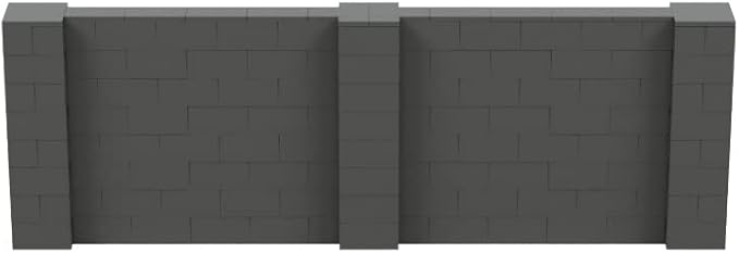 EverBlock 12' x 4' Wall Kit | Modular Building Blocks | Wall System for Building, Display & Structures | Room Divider & Partition | Easy to Connect & Reuse | Indoor & Outdoor Use | Dark Gray
