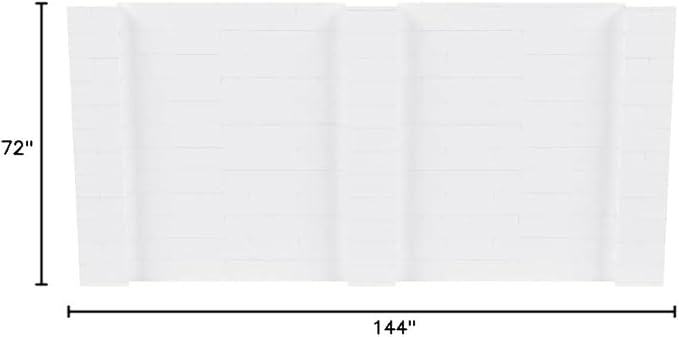 EverBlock 12' x 6' Wall Kit | Modular Building Blocks | Wall System for Building, Display & Structures | Room Divider & Partition | Easy to Connect & Reuse | Indoor & Outdoor Use | White