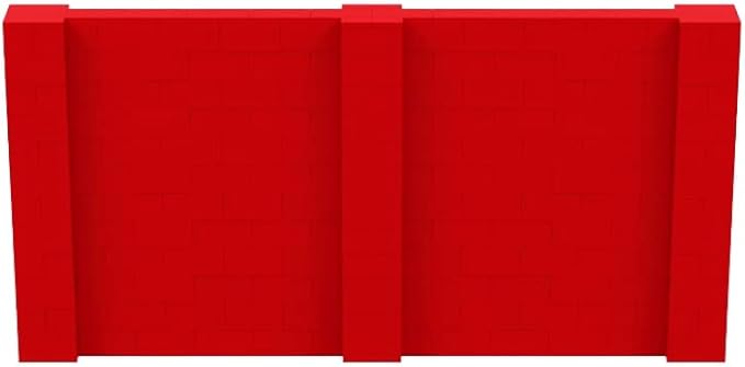 EverBlock 12' x 6' Wall Kit | Modular Building Blocks | Wall System for Building, Display & Structures | Room Divider & Partition | Easy to Connect & Reuse | Indoor & Outdoor Use | Red