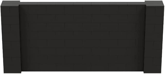 EverBlock 9' x 4' Wall Kit | Modular Building Blocks | Wall System for Building, Display & Structures | Room Divider & Partition | Easy to Connect & Reuse | Indoor & Outdoor Use | Black