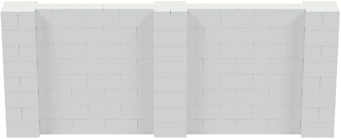 EverBlock 10' x 4' Wall Kit | Modular Building Blocks | Wall System for Building, Display & Structures | Room Divider & Partition | Easy to Connect & Reuse | Indoor & Outdoor Use | Light Gray