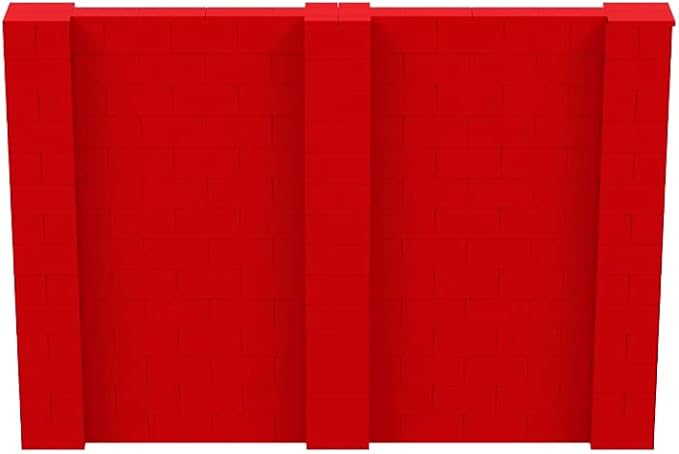 EverBlock 10’ x 7’ Wall Kit | Modular Building Blocks | Wall System for Building, Display & Structures | Room Divider & Partition | Easy to Connect & Reuse | Indoor & Outdoor Use | Red