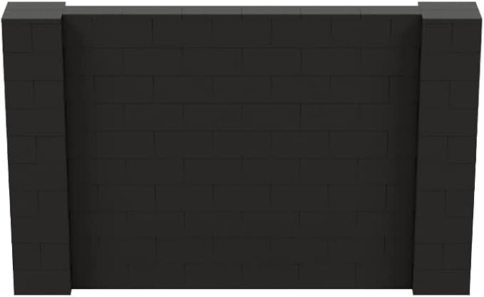 EverBlock 8' x 5' Wall Kit | Modular Building Blocks | Wall System for Building, Display & Structures | Room Divider & Partition | Easy to Connect & Reuse | Indoor & Outdoor Use | Black