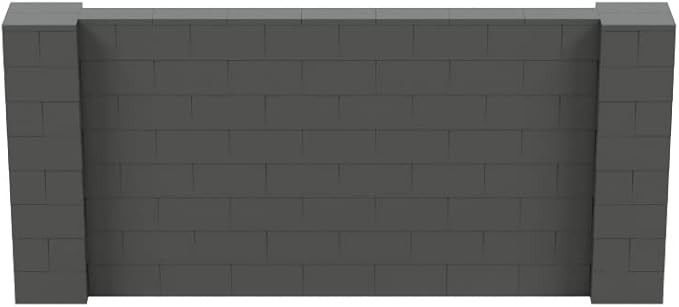 EverBlock 9' x 4' Wall Kit | Modular Building Blocks | Wall System for Building, Display & Structures | Room Divider & Partition | Easy to Connect & Reuse | Indoor & Outdoor Use | Dark Gray