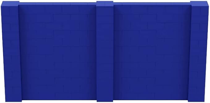 EverBlock 12' x 6' Wall Kit | Modular Building Blocks | Wall System for Building, Display & Structures | Room Divider & Partition | Easy to Connect & Reuse | Indoor & Outdoor Use | Blue