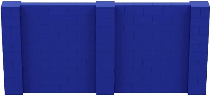 EverBlock 11' x 5' Wall Kit | Modular Building Blocks | Wall System for Building, Display & Structures | Room Divider & Partition | Easy to Connect & Reuse | Indoor & Outdoor Use | Blue