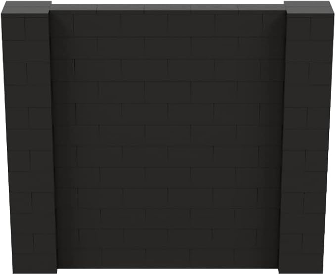 EverBlock 7' x 6' Wall Kit | Modular Building Blocks | Wall System for Building, Display & Structures | Room Divider & Partition | Easy to Connect & Reuse | Indoor & Outdoor Use | Black