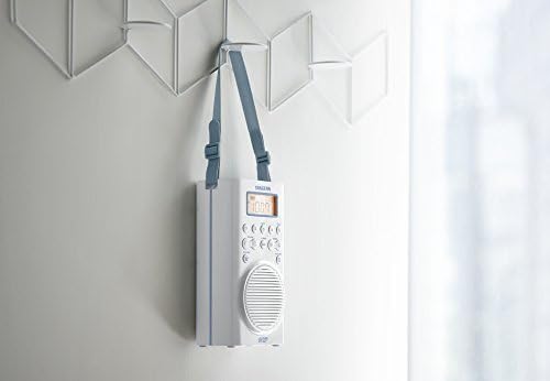 Sangean H205 Shower Radio AM/FM Waterproof, Weather Alert, Digital Tuning, White