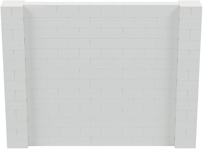 EverBlock 9’ x 7’ Wall Kit | Modular Building Blocks | Wall System for Building, Display & Structures | Room Divider & Partition | Easy to Connect & Reuse | Indoor & Outdoor Use | Light Gray
