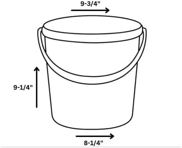 House Naturals 2 Gallon Purple Food Grade BPA Free Made in USA Bucket with Screw On Lid - Pack of 3 (Dark Green - Blue Lid)