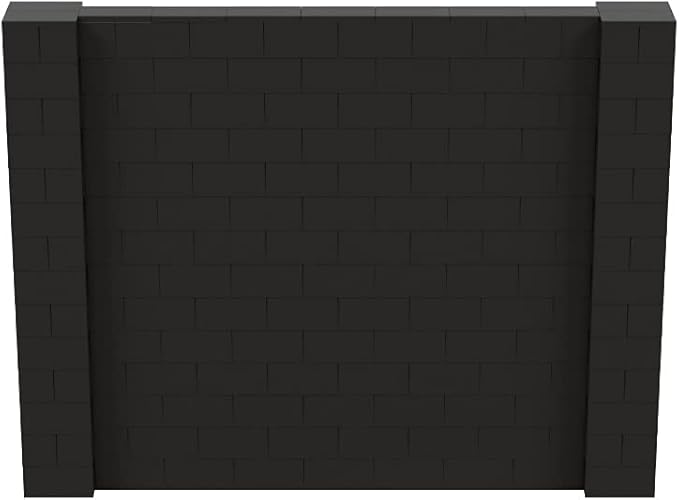 EverBlock 9’ x 7’ Wall Kit | Modular Building Blocks | Wall System for Building, Display & Structures | Room Divider & Partition | Easy to Connect & Reuse | Indoor & Outdoor Use | Black