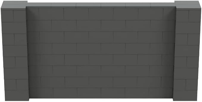 EverBlock 8' x 4' Wall Kit | Modular Building Blocks | Wall System for Building, Display & Structures | Room Divider & Partition | Easy to Connect & Reuse | Indoor & Outdoor Use | Dark Gray