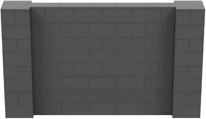 EverBlock 7' x 4' Wall Kit | Modular Building Blocks | Wall System for Building, Display & Structures | Room Divider & Partition | Easy to Connect & Reuse | Indoor & Outdoor Use | Dark Gray