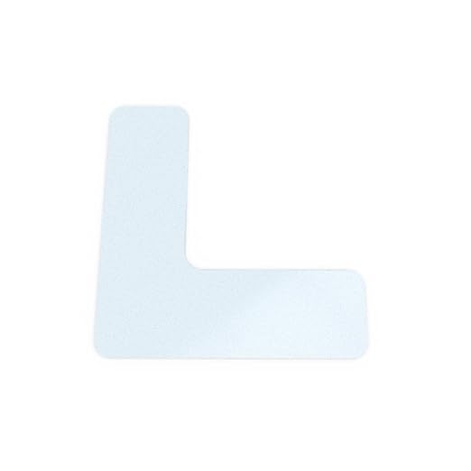 Rounded Adhesive Floor Corners - 6" x 6" x 2" (25/Pack) White