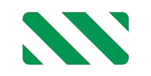 5S Location Marking Dash (Various Sizes Available) Durable Dash Shaped Floor Marker by Graphical Warehouse- Vibrant Colors, Rounded Corners (4x2" (50 Pack), Green/White)