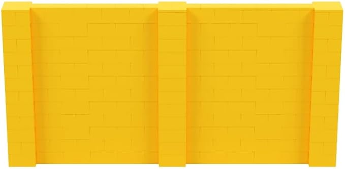 EverBlock 12' x 6' Wall Kit | Modular Building Blocks | Wall System for Building, Display & Structures | Room Divider & Partition | Easy to Connect & Reuse | Indoor & Outdoor Use | Yellow