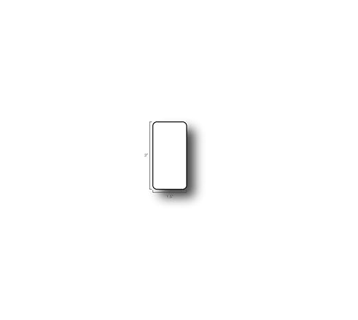5S Location Marking Dash - Durable Dash Shaped Floor Marker by Graphical Warehouse - Vibrant Colors, Rounded Corners (3x1.5" (50 Pack), White)