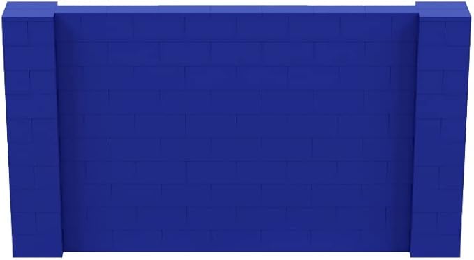 EverBlock 9' x 5' Wall Kit | Modular Building Blocks | Wall System for Building, Display & Structures | Room Divider & Partition | Easy to Connect & Reuse | Indoor & Outdoor Use | Blue