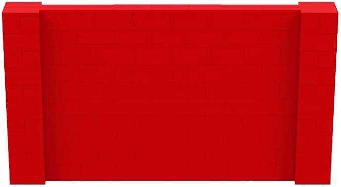 EverBlock 9' x 5' Wall Kit | Modular Building Blocks | Wall System for Building, Display & Structures | Room Divider & Partition | Easy to Connect & Reuse | Indoor & Outdoor Use | Red