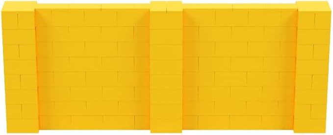 EverBlock 10' x 4' Wall Kit | Modular Building Blocks | Wall System for Building, Display & Structures | Room Divider & Partition | Easy to Connect & Reuse | Indoor & Outdoor Use | Yellow
