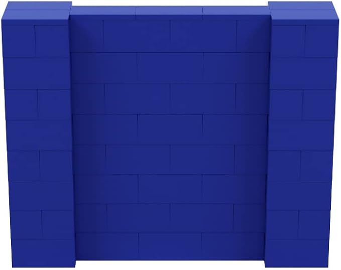 EverBlock 5' x 4' Wall Kit | Modular Building Blocks | Wall System for Building, Display & Structures | Room Divider & Partition | Easy to Connect & Reuse | Indoor & Outdoor Use | Blue