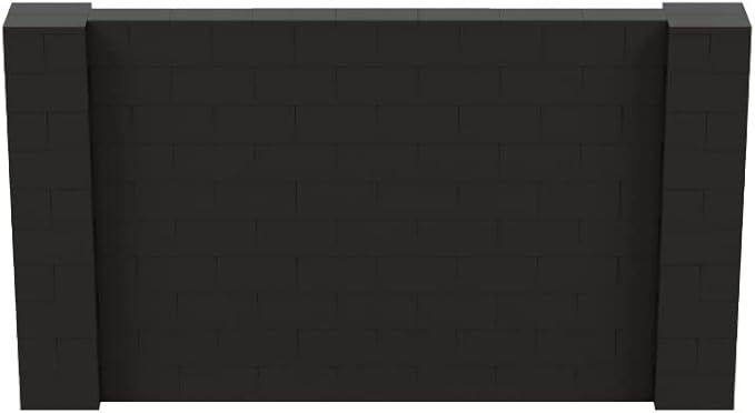 EverBlock 9' x 5' Wall Kit | Modular Building Blocks | Wall System for Building, Display & Structures | Room Divider & Partition | Easy to Connect & Reuse | Indoor & Outdoor Use | Black