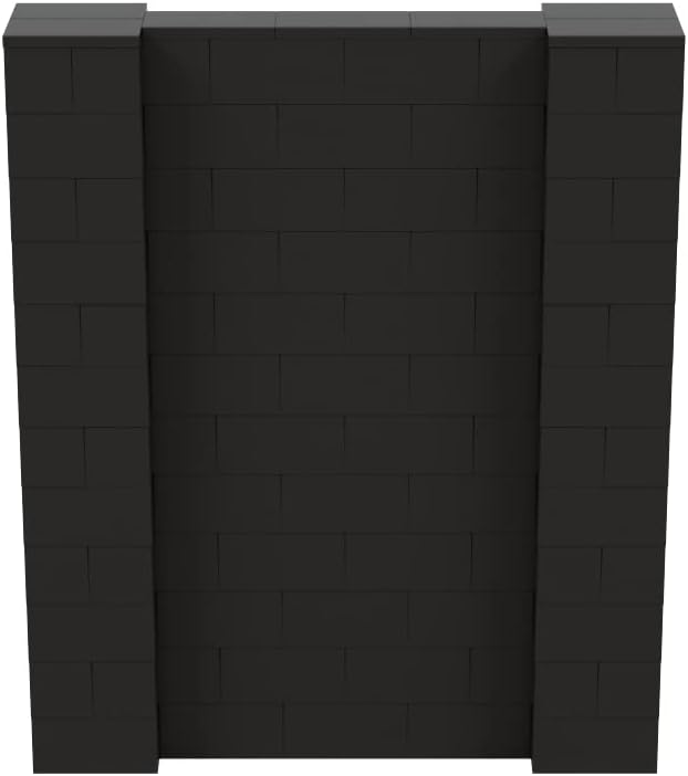 EverBlock 5' x 6' Wall Kit | Modular Building Blocks | Wall System for Building, Display & Structures | Room Divider & Partition | Easy to Connect & Reuse | Indoor & Outdoor Use | Black