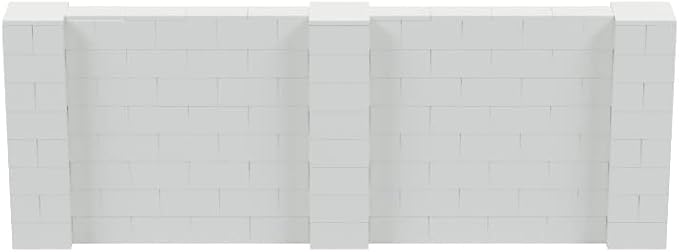 EverBlock 11' x 4' Wall Kit | Modular Building Blocks | Wall System for Building, Display & Structures | Room Divider & Partition | Easy to Connect & Reuse | Indoor & Outdoor Use | Light Gray