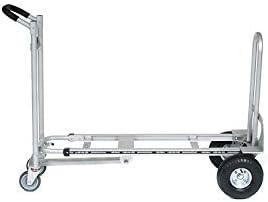 Global Industrial Aluminum 3-in-1 Convertible Hand Truck with Pneumatic Wheels